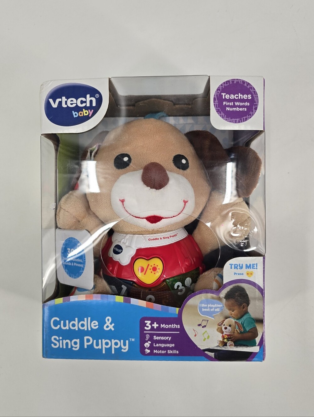 VTech Baby Cuddle & Sing Puppy Plush Toy NIB